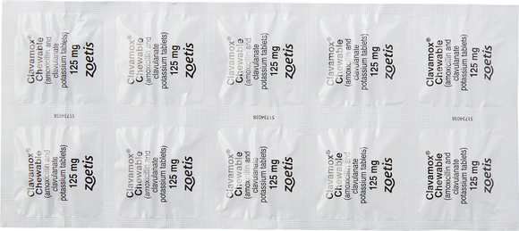 Clavamox Chewable Tablets for Dogs 125mg