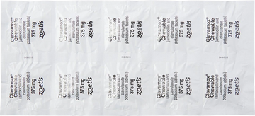 Clavamox (amoxicillin trihydrate/clavulanate potassium) Chewable Tablets, 375mg - 0