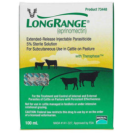 LongRange Injectable Sterile Solution 5% for Cattle, 100-ml