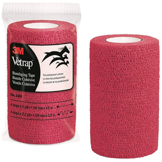 3M Vetrap 4" Bandaging Tape Red