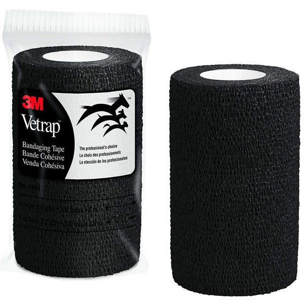 3M Vetrap 4" Bandaging Tape Black