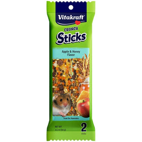 Vitakraft Crunch Sticks Apple & Honey Flavor Treats for Hamsters, 2 Sitcks