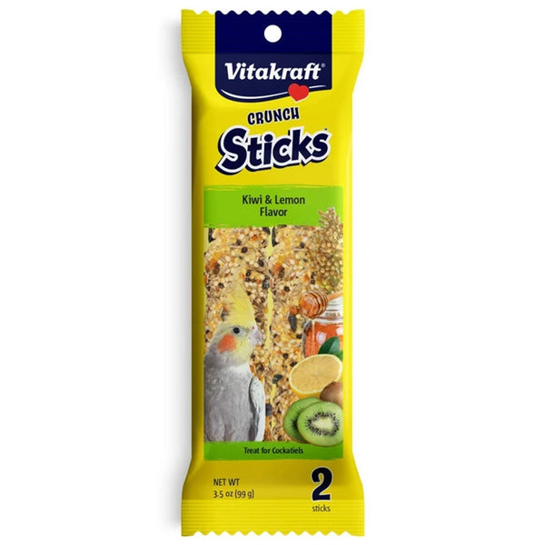 Vitakraft Crunch Sticks Kiwi & Lemon Flavor Treats for Hamsters, 2 Sitcks