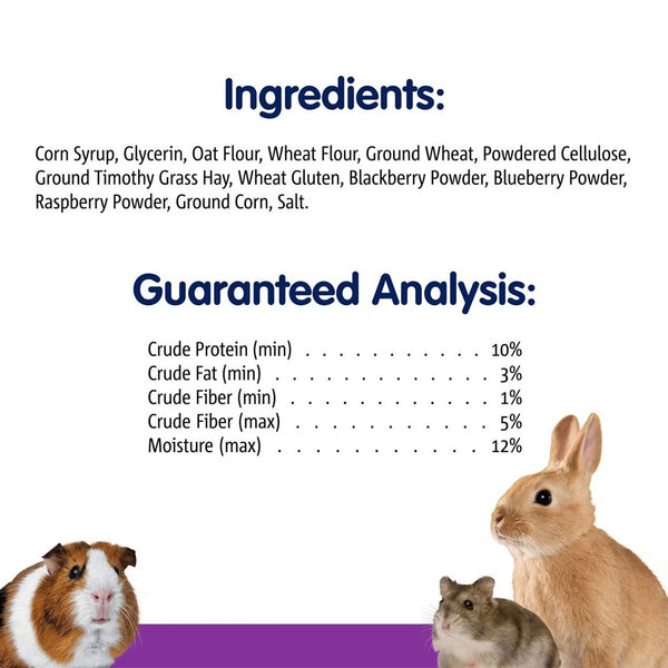 Vitakraft Bursts Wild Berry Flavor Nibble Treat for Rabbits, Guinea Pigs & Hamsters