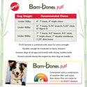 Spot Bam-Bones Plus Chicken Flavor Dog Chew Toy sizes