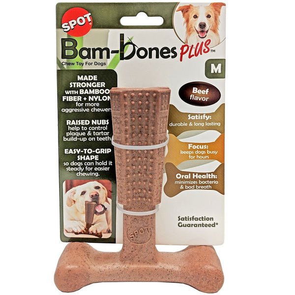 Spot Bam-Bones Plus Beef Flavor Dog Chew Toy 6in