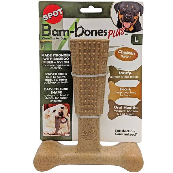 Spot Bam-Bones Plus Chicken Flavor Dog Chew Toy 7in