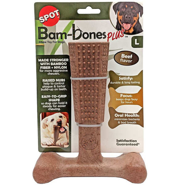 Spot Bam-Bones Plus Beef Flavor Dog Chew Toy 7in