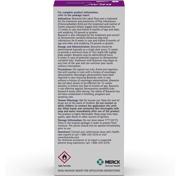 Bravecto Topical Solution for Cats 13.8-27.5 lbs dosage