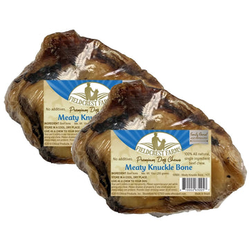 Fieldcrest Farms Premium Dog Chews Meaty Beef Knuckle Bone, 2-count