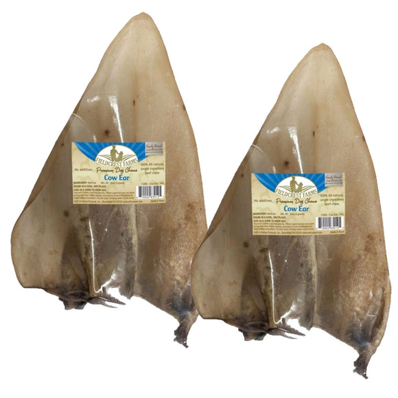 Fieldcrest Farms Premium Dog Chews Cow Ear, 2-count
