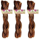 Fieldcrest Farms Premium Dog Chews 9" Braided Bully Stick, 3-count