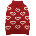 Ethical Pet Allover Hearts Red Dog Sweater