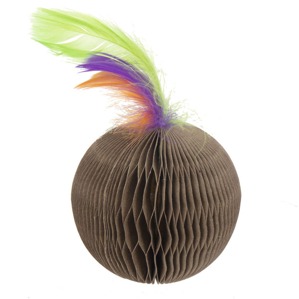 Ware Corrugate Feather Ball Toy for Small Animal