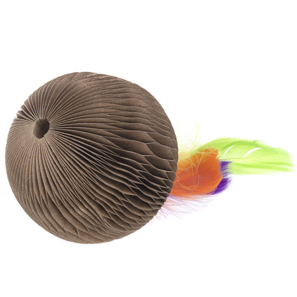 Ware Corrugate Feather Ball Toy for Small Animal