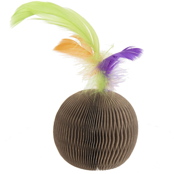 Ware Corrugate Feather Ball Toy for Small Animal