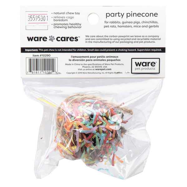 Ware Party Pine Cone Chew Toy for Small Animals