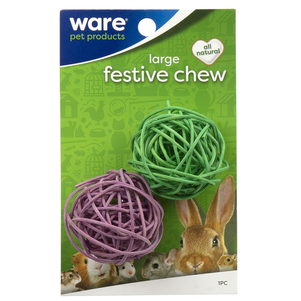 Ware Festive Chew Toy for Small Animals, Large, 2-count