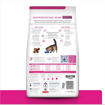 Hill's Prescription Diet Gastrointestinal Biome Digestive/Fiber Care with Chicken Dry Cat Food