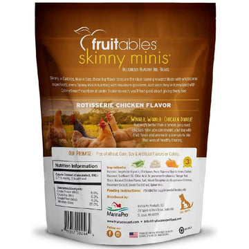 Fruitables Skinny Minis Rotisserie Chicken Flavor Chewy Dog Treats (5 oz)