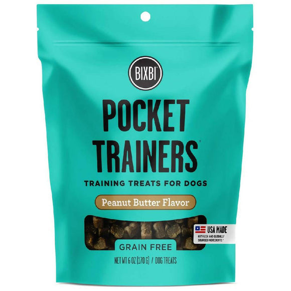 Bixbi Pocket Trainers Grain-Free Peanut Butter Treats for Dogs (6 oz)