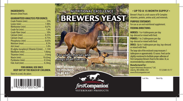 First Companion Brewers Yeast Nutritional Supplement for Horses - 0
