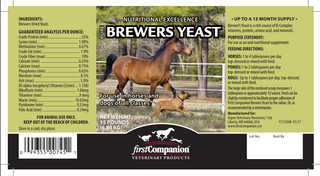 First Companion Brewers Yeast Nutritional Supplement for Horses
