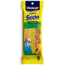 Vitakraft Crunch Sticks Honey, Egg, Orange, Apricot, Sesame & Banana Variety Pack Treats for Parakeets, 3 Sitcks