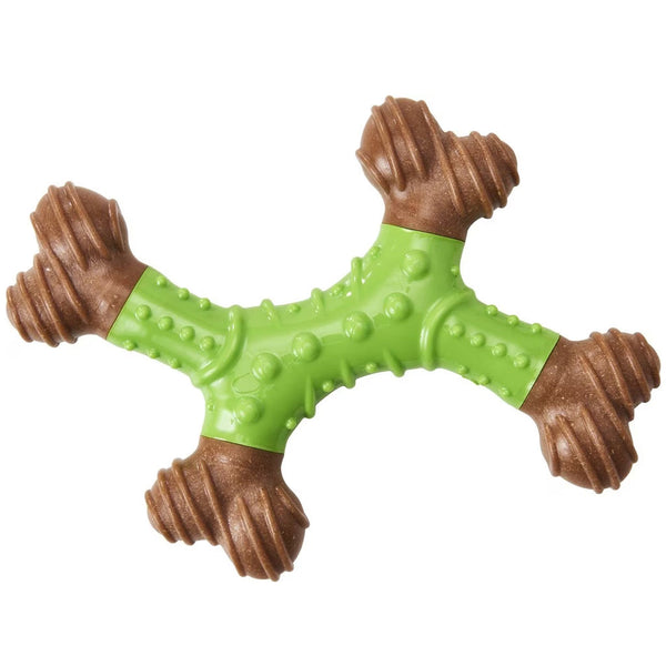 Spot Bam-Bones Dental X-Bone Apple Flavor Dog Chew Toy