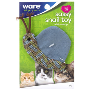 Ware Sassy Snail Toy with Catnip for Cats, 1 count