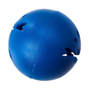 Blue ball with cutouts on a white background