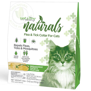 TevraPet Vetality Naturals Flea & Tick Collar for  Cats, 4-Month Protection, 1 count