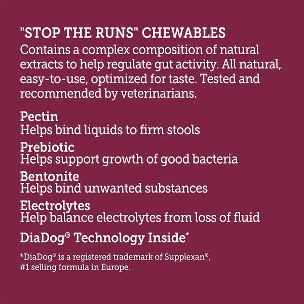 TevraPet Vetality Stop the Runs Chewables for Dogs