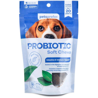 PetsPrefer Probiotic Supplement for Dogs, 30 Soft Chews