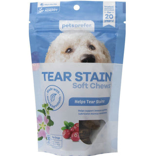 PetsPrefer Tear Stain Soft Chews Supplement for Dogs, 30 Soft Chews