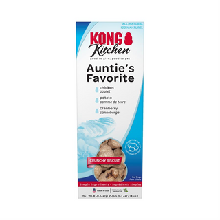 Kong Kitchen Auntie's Favorite Chicken, Potato & Cranberry Crunchy Biscuits for Dogs (8 oz)