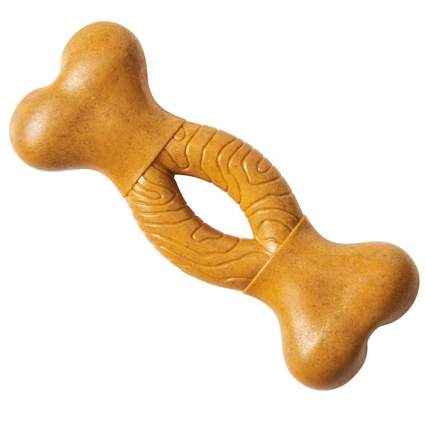 Spot Bam-Bones Curved Bone Peanut Butter Flavor Dog Chew Toy