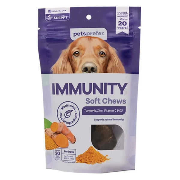 PetsPrefer Immunity Soft Chews for Dogs, 30 count