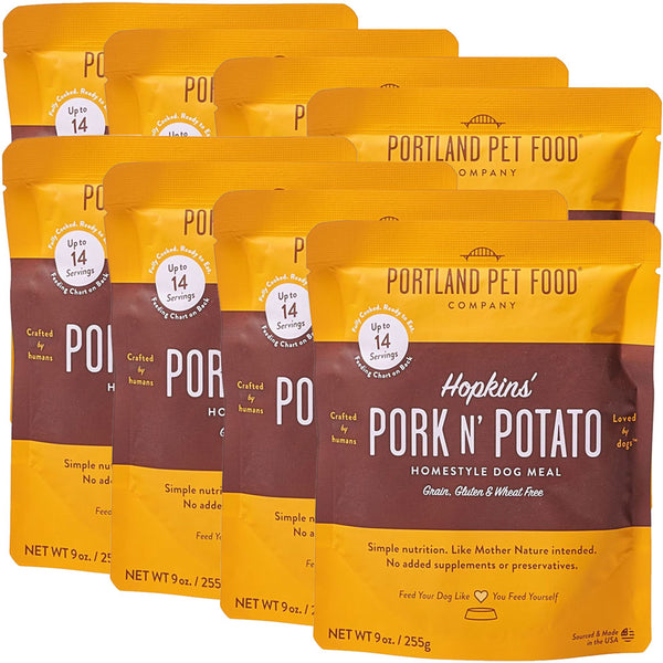 Portland Pet Food Company Hopkins' Pork N' Potato Homestyle Wet Dog Food Topper 8-pack