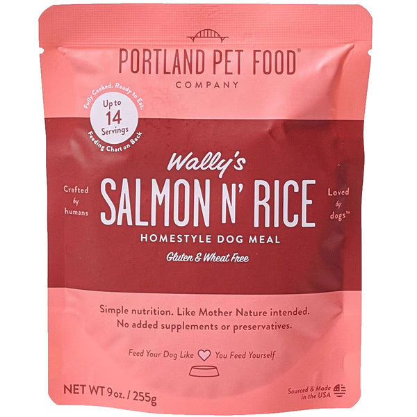 Portland Pet Food Company Wally's Salmon N' Rice Homestyle Wet Dog Food Topper, 9-oz