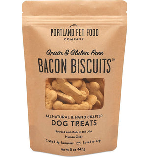 Portland Pet Food Company Grain & Gluten-Free Bacon Biscuits Dog Treats, 5-oz