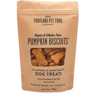 Portland Pet Food Company Grain & Gluten-Free Pumpkin Biscuits Dog Treats, 5-oz