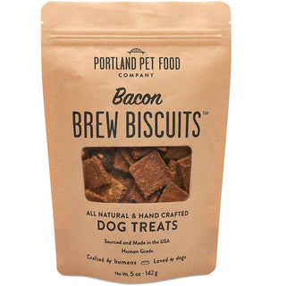 Portland Pet Food Company Bacon Brew Biscuits Dog Treats, 5-oz