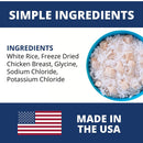 Under the Weather Rice & Chicken Freeze Dried Bland Diet for Dogs ingredients