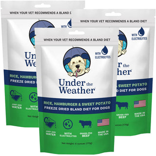 Under the Weather Rice, Hamburger & Sweet Potato Freeze Dried Bland Diet for Dogs, 6-oz