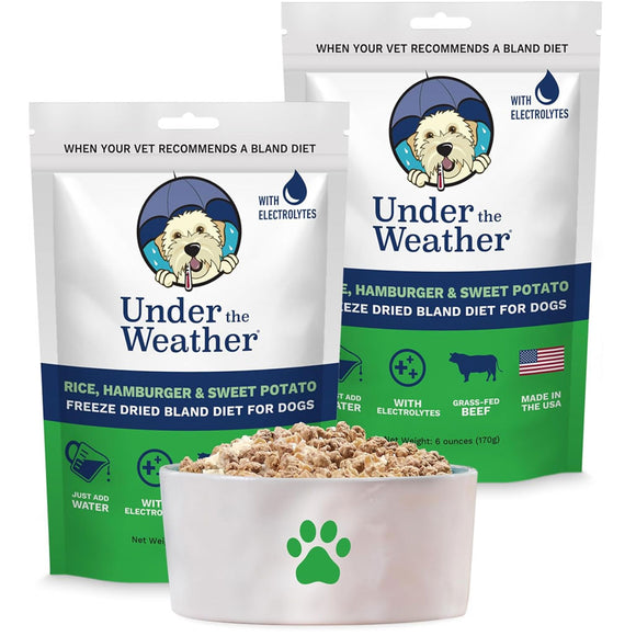 Under the Weather Rice, Hamburger & Sweet Potato Freeze Dried Bland Diet for Dogs, 6-oz