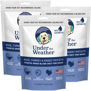 Under the Weather Rice, Turkey & Sweet Potato Freeze Dried Bland Diet for Dogs 3 pack