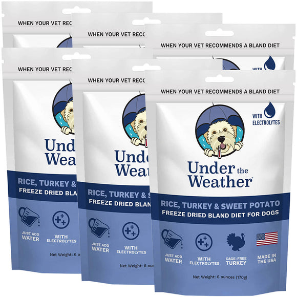 Under the Weather Rice, Turkey & Sweet Potato Freeze Dried Bland Diet for Dogs 6pack