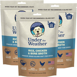 Under the Weather Rice, Chicken & Bone Broth Freeze Dried Bland Diet for Dogs 3pack