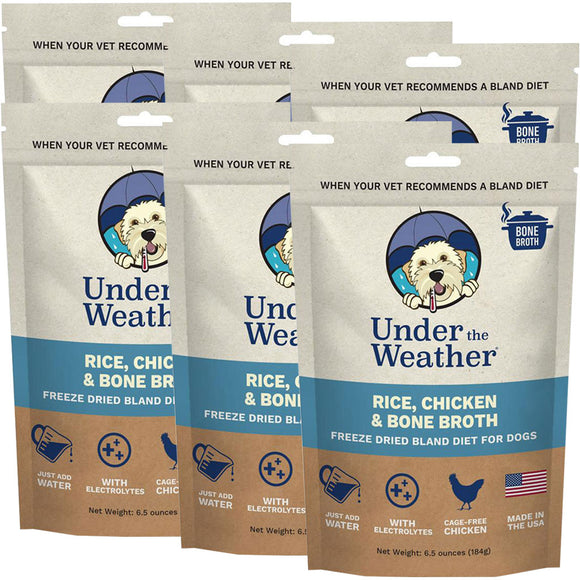 Under the Weather Rice, Chicken & Bone Broth Freeze Dried Bland Diet for Dogs 6pack